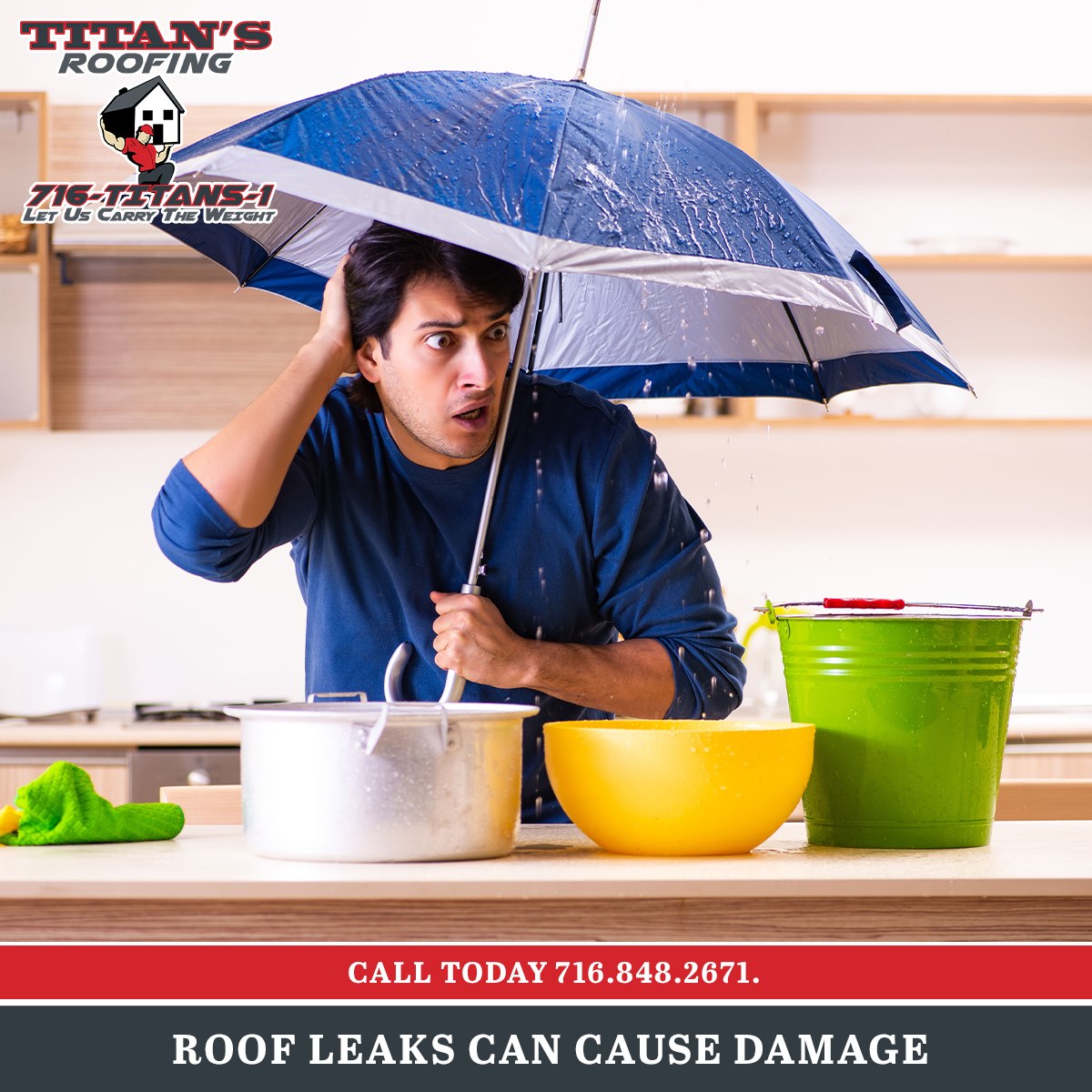 Read more about the article Leaks in your roof can cause damage…